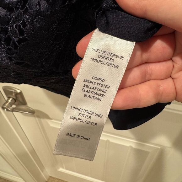 Adrianna Papell | Elegant Navy Lace Dress | Size: 2 | NWT - Picture 7 of 14